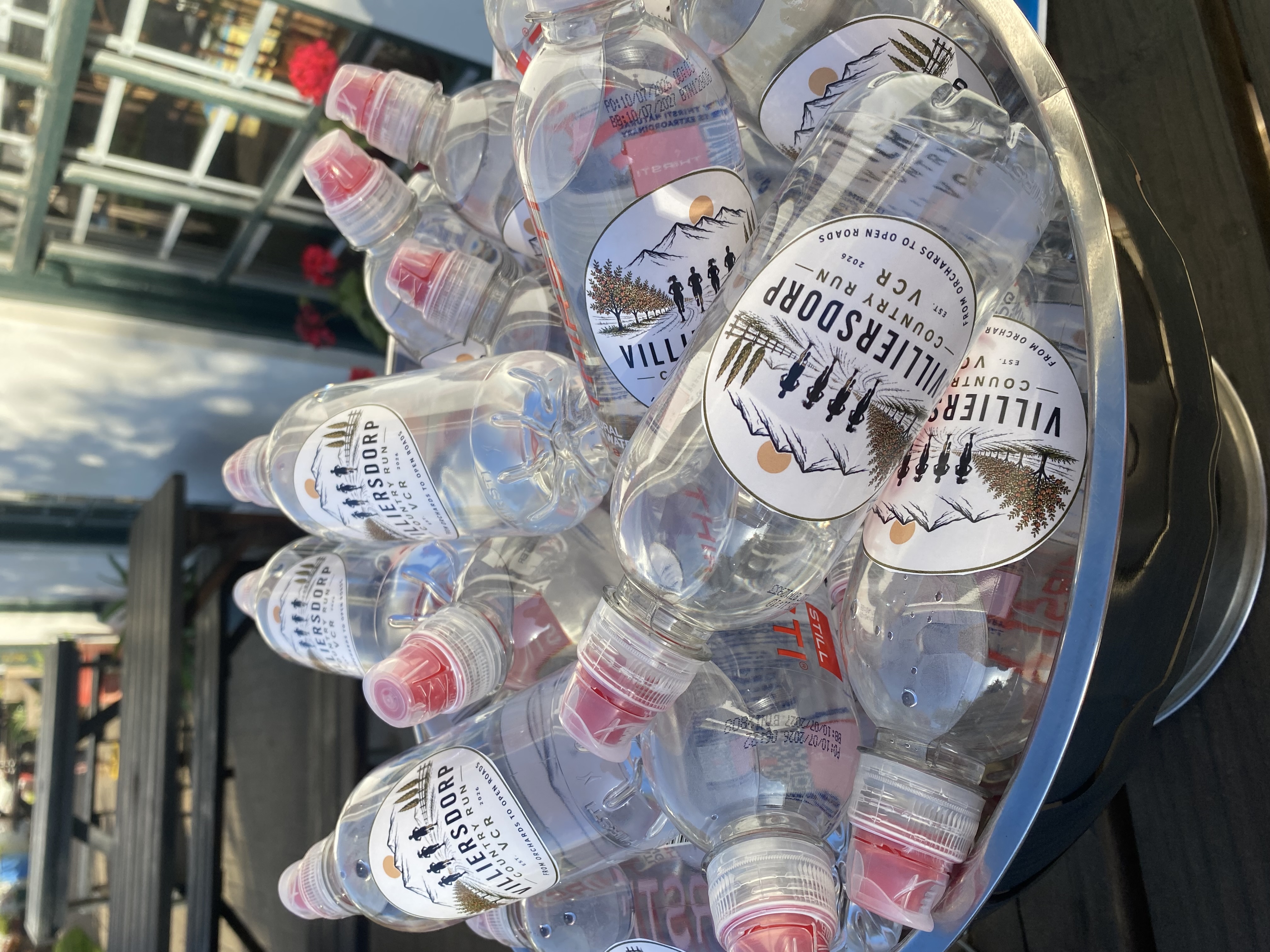 VCR-branded water bottles